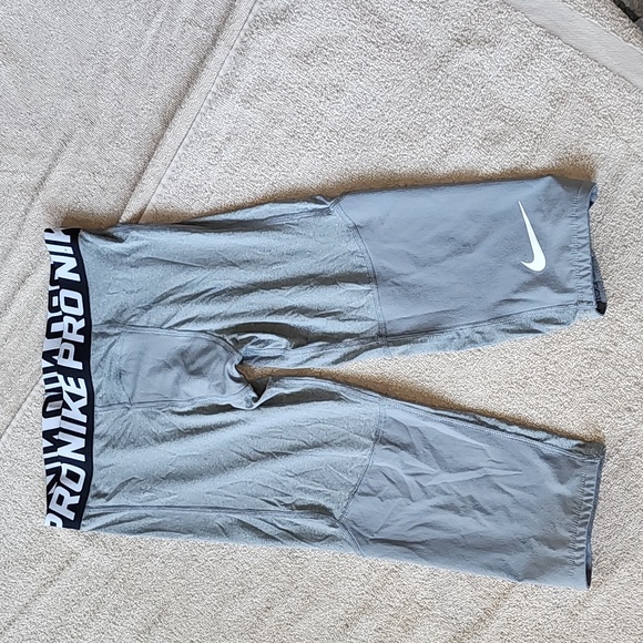 Nike Pro Dry Fit Athletic Tights/Leggings XL Grey - Picture 1 of 2